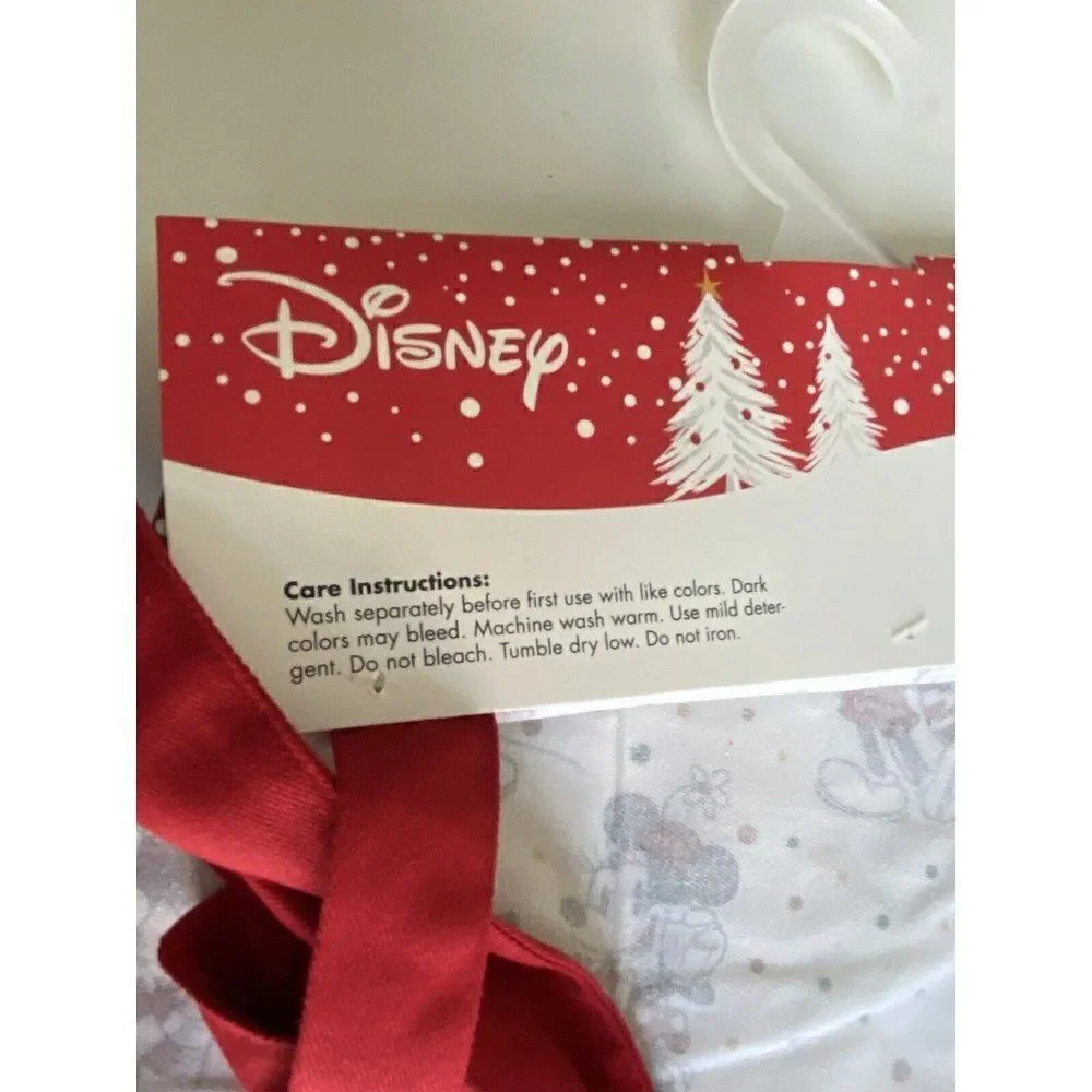 Disney Mickey Minnie‎ Mouse CHRISTMAS Cheer Kitchen Farmhouse Full Apron NEW